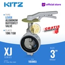 KITZ Aluminum Butterfly Valve Fig. 10XJMEA , 3" - 80A - 80mm , LEVER