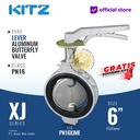 Butterfly Valve Aluminum KITZ Fig. PN16XJME , 6" - 150A - 150mm, LEVER