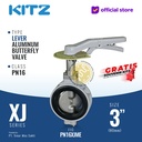 Butterfly Valve Aluminum KITZ Fig. PN16XJME , 3" - 80A - 80mm , LEVER