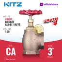 KITZ Angle Globe Valve Fig. 150 CA , 3" - 80A - 80mm , Drat / Screw