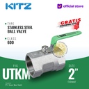 KITZ Stainless Ball Valve Fig. 600 UTKM , 2" - 50A - 50mm , Drat Screw