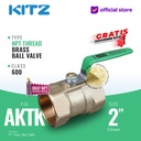 NPT Ball Valve KITZ Fig. 600 AKTK , 2" - 50A - 50mm , Drat Kasar