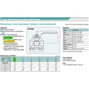 Ball Valve 3-Piece SUS316 KITZ Fig. 1000 AK/U3TZM , Drat / Screw