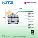 KITZ 3-Piece SUS Ball Valve Fig. 1000 U3TZM , 1/2" - 15mm, Drat/Screw