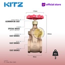 KITZ Bronze Gate Valve Fig. 125 H , 2 1/2" - 65A - 65mm , Drat / Screw