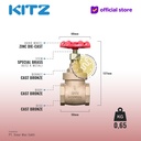 KITZ Bronze Gate Valve Fig. 125 H , 1" - 25A - 25mm , Drat / Screw