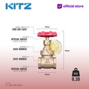 KITZ Bronze Gate Valve Fig. 125 H , 1/2" - 15A - 15mm , Drat / Screw