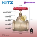 KITZ Bronze Globe Valve Fig. 150 C , 3" - 80A - 80mm , Drat / Screw