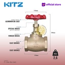 KITZ Bronze Globe Valve Fig. 150 C , 2" - 50A - 50mm , Drat / Screw