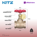 KITZ Bronze Globe Valve Fig. 150 C , 1 1/4" - 32mm , Drat / Screw