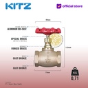 KITZ Bronze Globe Valve Fig. 150 C , 1" - 25A - 25mm , Drat / Screw