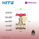 KITZ Bronze Globe Valve Fig. 150 C , 1/2" - 15A - 15mm , Drat / Screw
