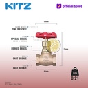 KITZ Bronze Globe Valve Fig. 150 C , 3/8" - 10A - 10mm , Drat / Screw