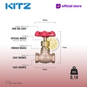 KITZ Bronze Globe Valve Fig. 150 C , 1/4" - 8A - 8mm , Drat / Screw