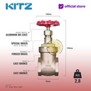 KITZ Bronze Gate Valve Fig. 150 E , 2" - 50A - 50mm , Drat / Screw