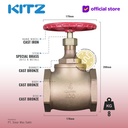 KITZ Bronze Globe Valve Fig. 100 A , 4" - 100A - 100mm , Drat / Screw