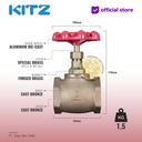 KITZ Bronze Globe Valve Fig. 100 A , 2" - 50A - 50mm , Drat / Screw