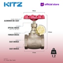 KITZ Bronze Globe Valve Fig. 100 A , 1 1/2" - 40mm , Drat / Screw