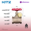 KITZ Bronze Globe Valve Fig. 100 A , 1 1/4" - 32mm , Drat / Screw