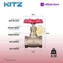 KITZ Bronze Globe Valve Fig. 100 A , 3/4" - 20A - 20mm , Drat / Screw