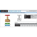 KITZ Bronze Globe Valve Fig. 150 C , 3/8" - 10A - 10mm , Drat / Screw