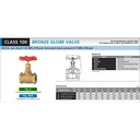 KITZ Bronze Globe Valve Fig. 100 A , 3/8" - 10A - 10mm , Drat / Screw