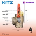 3-Way Ball Valve KITZ Fig. 400 TN , 1 1/2" - 40A - 40mm , Drat / Screw