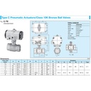 Ball Valve Pneumatic Bronze KITZ Fig. C-TE , Drat / Screw