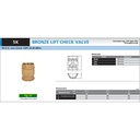KITZ Tusen Klep Lift Check Valve Fig. 125 VF , 2" - 50A - 50mm , Drat