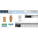 KITZ Tusen Klep Lift Check Valve w. Spring Fig. 150 RF , 3/4" - 20mm