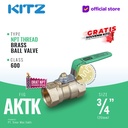 NPT Ball Valve KITZ Fig. 600 AKTK , 3/4" - 20A - 20mm , Drat Kasar