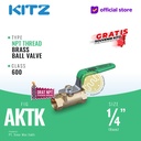 NPT Ball Valve KITZ Fig. 600 AKTK , 1/4" - 8A - 8mm , Drat Kasar