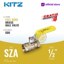KITZ Full Port Ball Valve Fig. 600 SZA , 1/2" - 15mm , Drat Screw