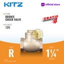 Klep Tabok / Check Valve KITZ Fig. 125 R, 1 1/4" - 32mm , Drat / Screw