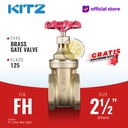 KITZ Brass Gate Valve Fig. 125 FH , 2 1/2" - 65A - 65mm , Drat / Screw
