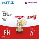 KITZ Brass Gate Valve Fig. 125FH 1/4" - 8A - 8mm , Drat / Screw