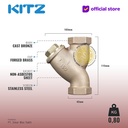 KITZ Bronze Y Strainer Fig. 150 Y, 1" - 25A - 25mm , Drat / Screw