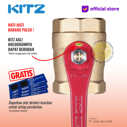 KITZ Brass Ball Valve Fig. 400 T , 2 1/2" - 65A - 65mm , Drat / Screw