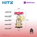 KITZ Brass Gate Valve Fig. 125FH 1/4" - 8A - 8mm , Drat / Screw