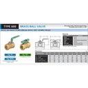 KITZ Compact Ball Valve Fig. 600 TKT, 1/2" - 15A - 15mm , Drat Screw