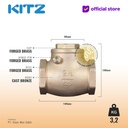 Klep Tabok / Check Valve KITZ Fig. 125 R, 2 1/2" - 65mm , Drat / Screw