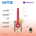 KITZ Brass Ball Valve Fig. 400 T , 2 1/2" - 65A - 65mm , Drat / Screw