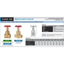 KITZ Brass Gate Valve Fig. 125FH 1/2" - 15A - 15mm , Drat / Screw