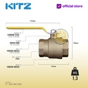 KITZ Full Port Ball Valve Fig. 600 SZA , 1 1/2" - 40mm , Drat Screw