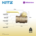 KITZ Full Port Ball Valve Fig. 600 SZA , 1 1/4" - 32mm , Drat Screw
