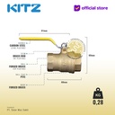 KITZ Full Port Ball Valve Fig. 600 SZA , 3/4" - 20mm , Drat Screw