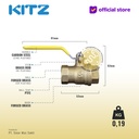 KITZ Full Port Ball Valve Fig. 600 SZA , 1/2" - 15mm , Drat Screw