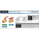 KITZ Brass Ball Valve Fig. 400 T , 4" - 100A - 100mm , Drat / Screw