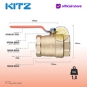 KITZ Brass Ball Valve Fig. 400 T , 2" - 50A - 50mm , Drat / Screw