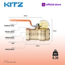 KITZ Brass Ball Valve Fig. 400 T , 3/4" - 20A - 20mm , Drat / Screw